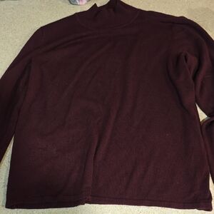 Philosophy Men's Deep Burgundy Turtleneck Sweater